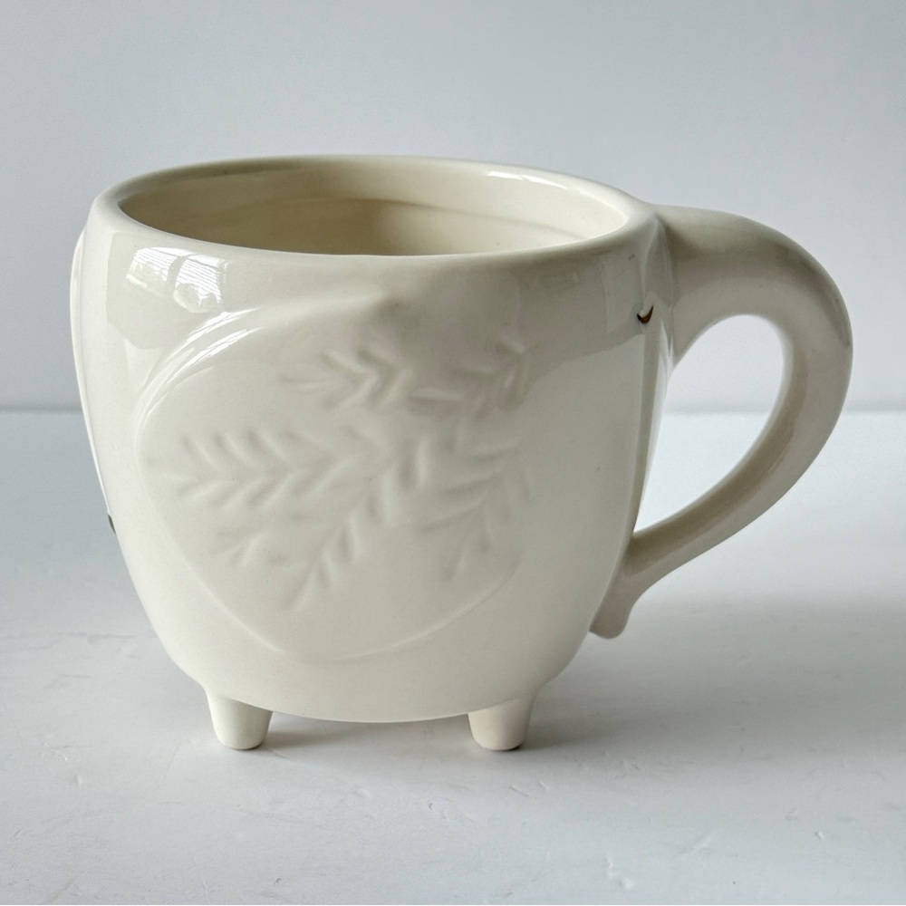 Opalhouse White Elephant Coffee Mug Tea Cup Trunk Handle